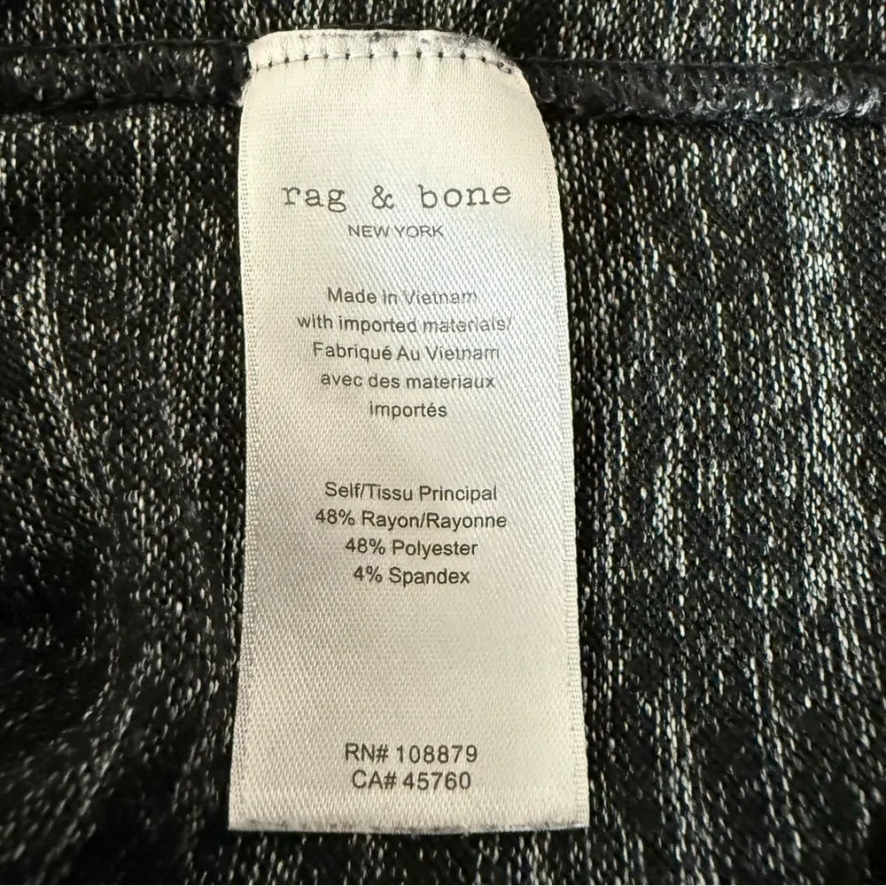 Rag & Bone Sweater Womens Sz L Heather Gray Knit Long Sleeve Stretch Lightweight - Picture 8 of 11